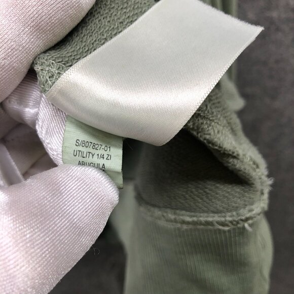 Old Navy Oversized Sweatshirt Mens M Utility 1/4 Zip Olive Green Mock Neck - Picture 7 of 9